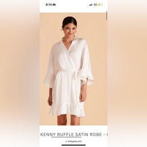 Satin ivory bride robe